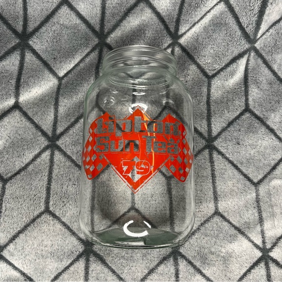 Vintage Lipton Sun Tea 79 Nascar Racing Flags Glass Jug - Picture 9 of 9